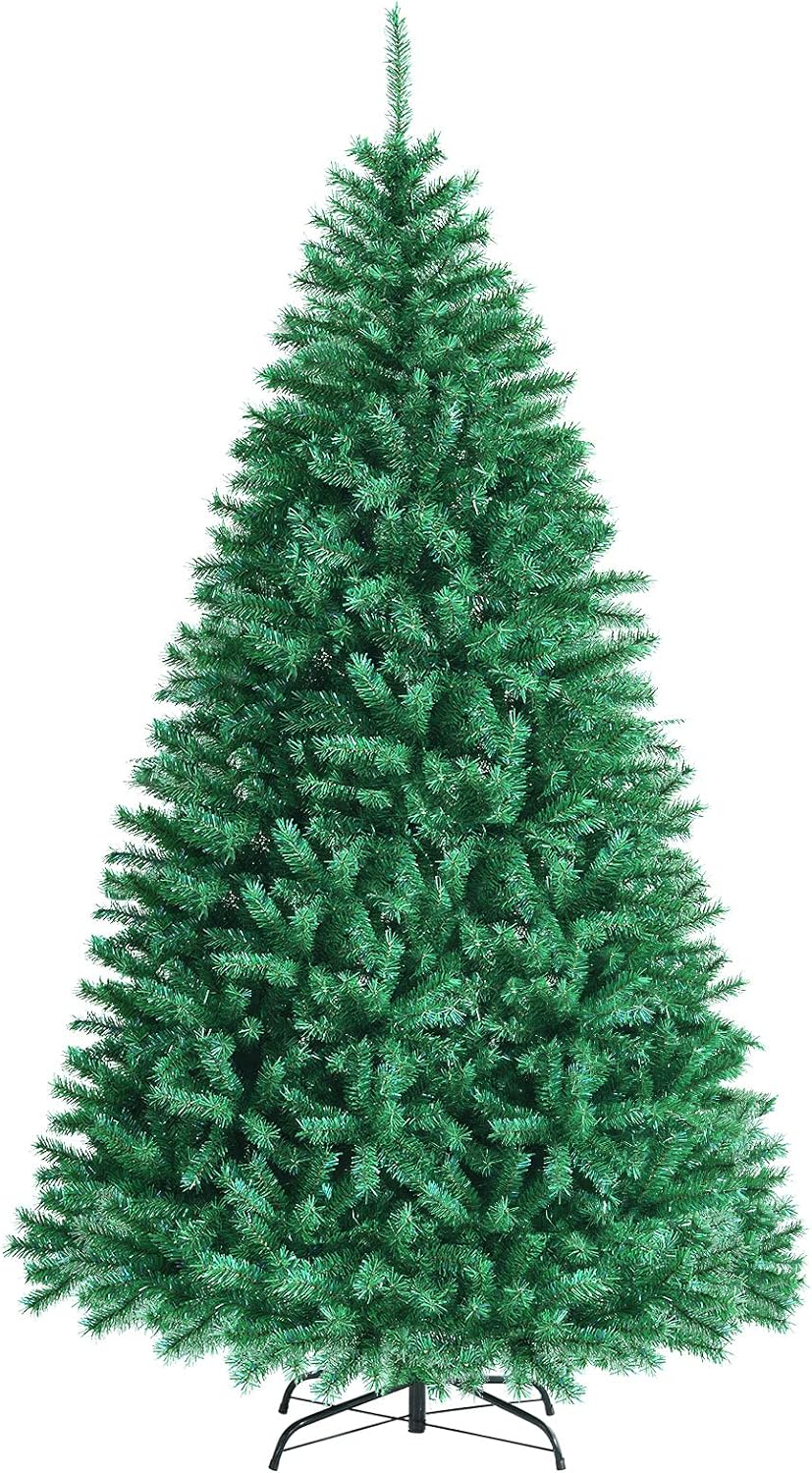 Artificial Christmas Tree Xmas Pine Tree with Solid Metal Legs Perfect for Indoor and Outdoor Holiday Decoration (White, 6 FT) - Graceland Home and Living - - #tag1#