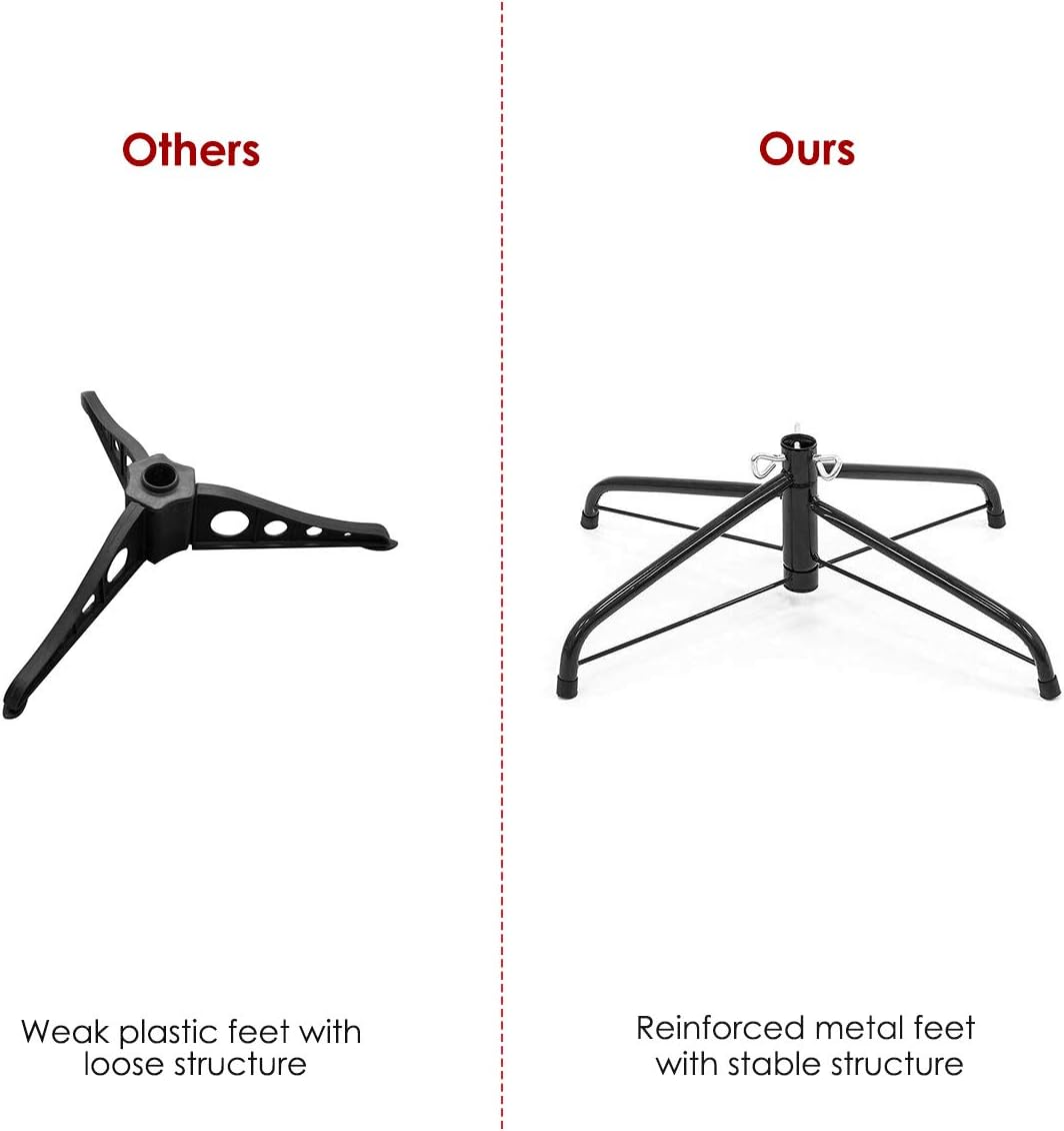 Artificial Christmas Tree Xmas Pine Tree with Solid Metal Legs Perfect for Indoor and Outdoor Holiday Decoration (White, 6 FT) - Graceland Home and Living - - #tag1#