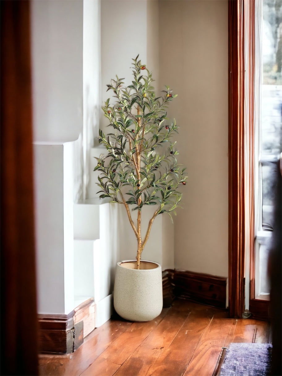 Artificial Olive Tree Faux Silk Plant for Home Office Decor - Graceland Home and Living - - #tag1#