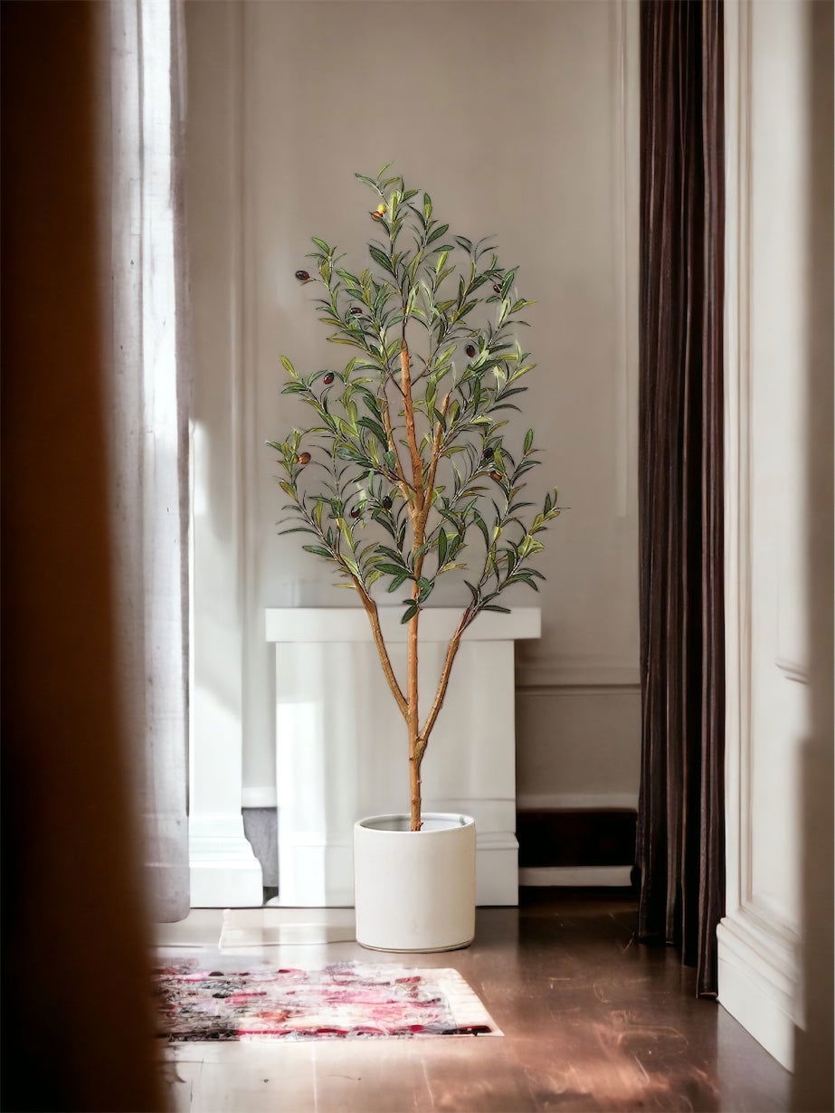 Artificial Olive Tree Faux Silk Plant for Home Office Decor - Graceland Home and Living - - #tag1#