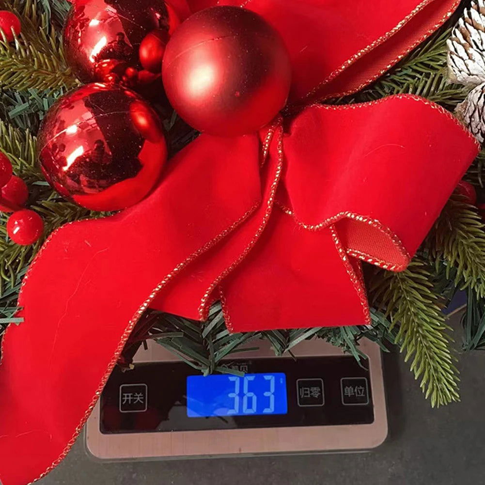 Artificial Prelit Stairway Trim with Pinecones & Bowknot Bells - Graceland Home and Living - - #tag1#