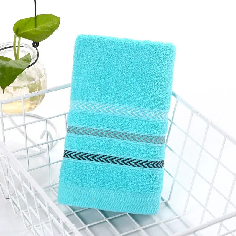 Bath Towel Absorbent Adult Bath Towels Solid Color Soft Face Hand Shower Towel - Graceland Home and Living -