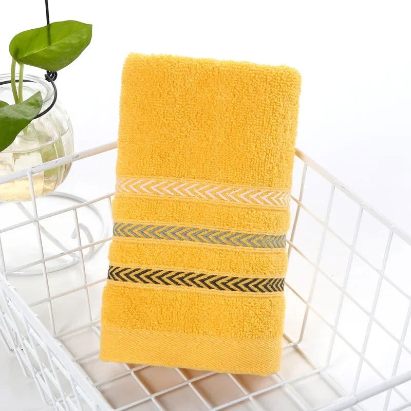 Bath Towel Absorbent Adult Bath Towels Solid Color Soft Face Hand Shower Towel - Graceland Home and Living -