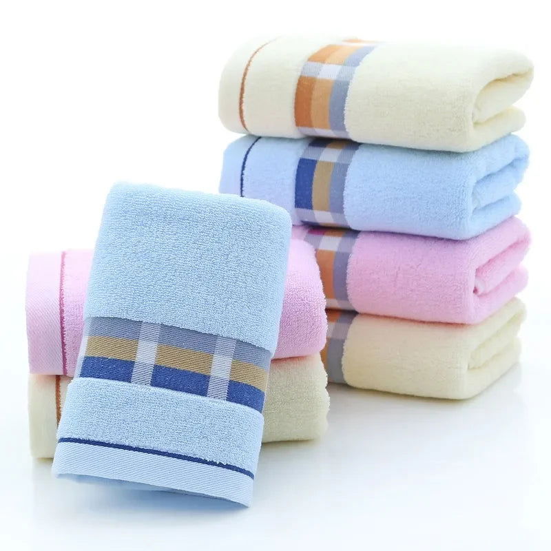 Bath Towel Absorbent Adult Bath Towels Solid Color Soft Face Hand Shower Towel - Graceland Home and Living - - #tag1#