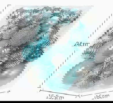 Blue High Gloss Painted Christmas Balls - Graceland Home and Living -