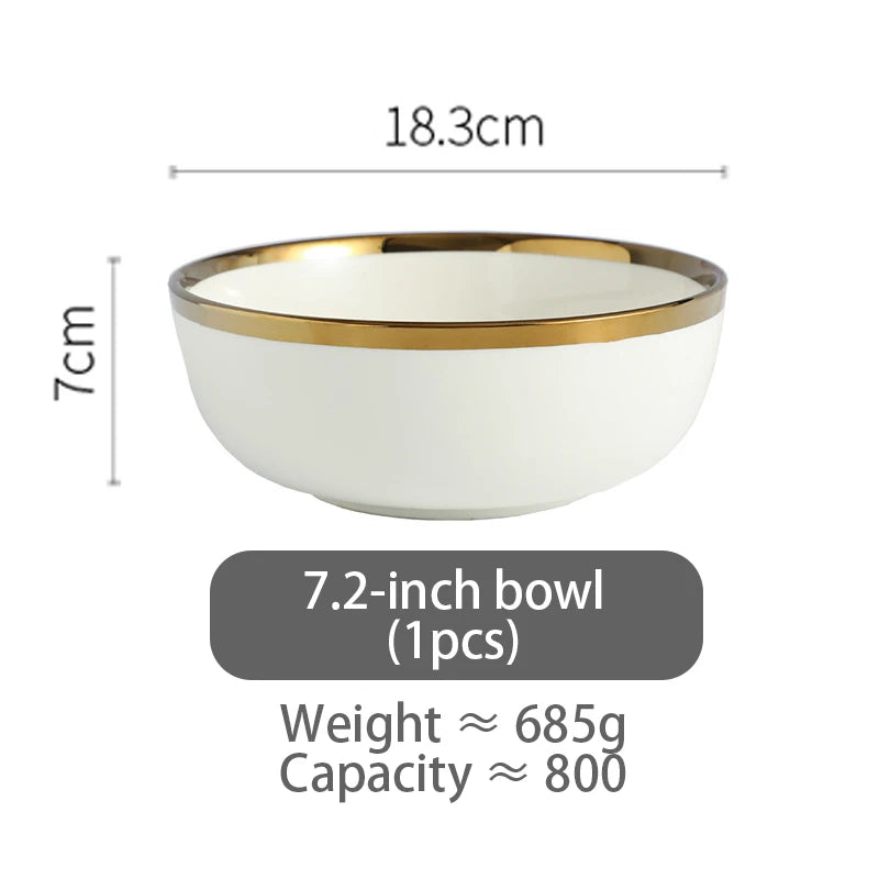 Ceramic Dining Set - Complete Tableware with Full Plates, - Graceland Home and Living -