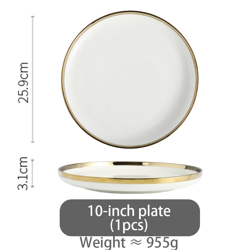 Ceramic Dining Set - Complete Tableware with Full Plates, - Graceland Home and Living -