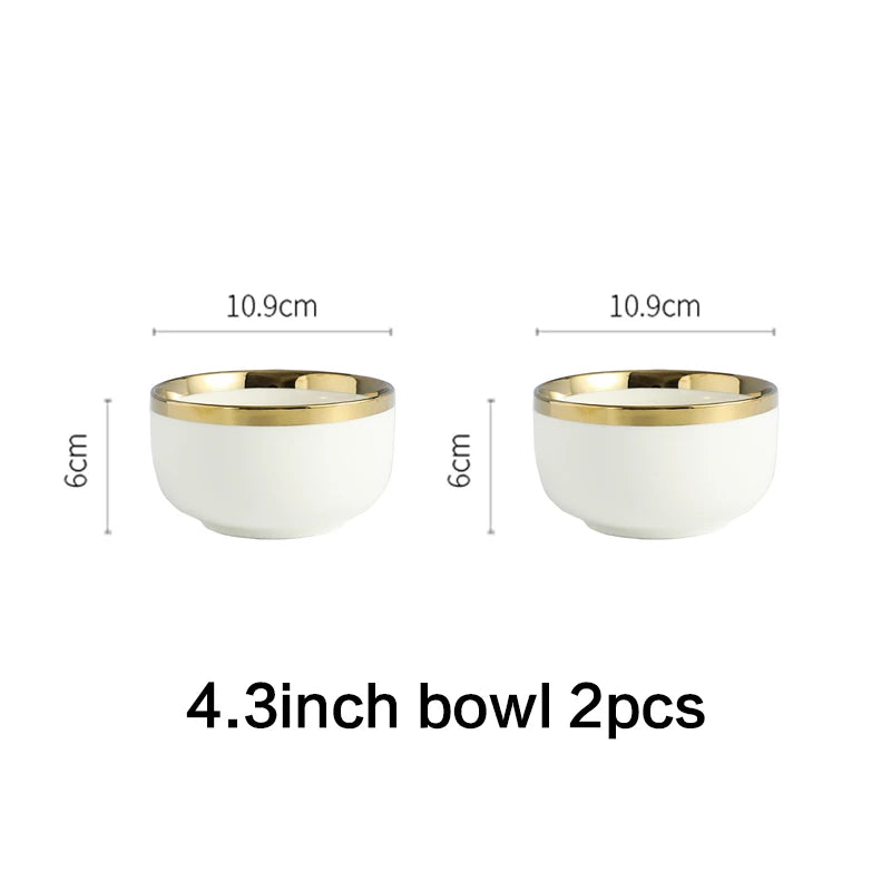 Ceramic Dining Set - Complete Tableware with Full Plates, - Graceland Home and Living -