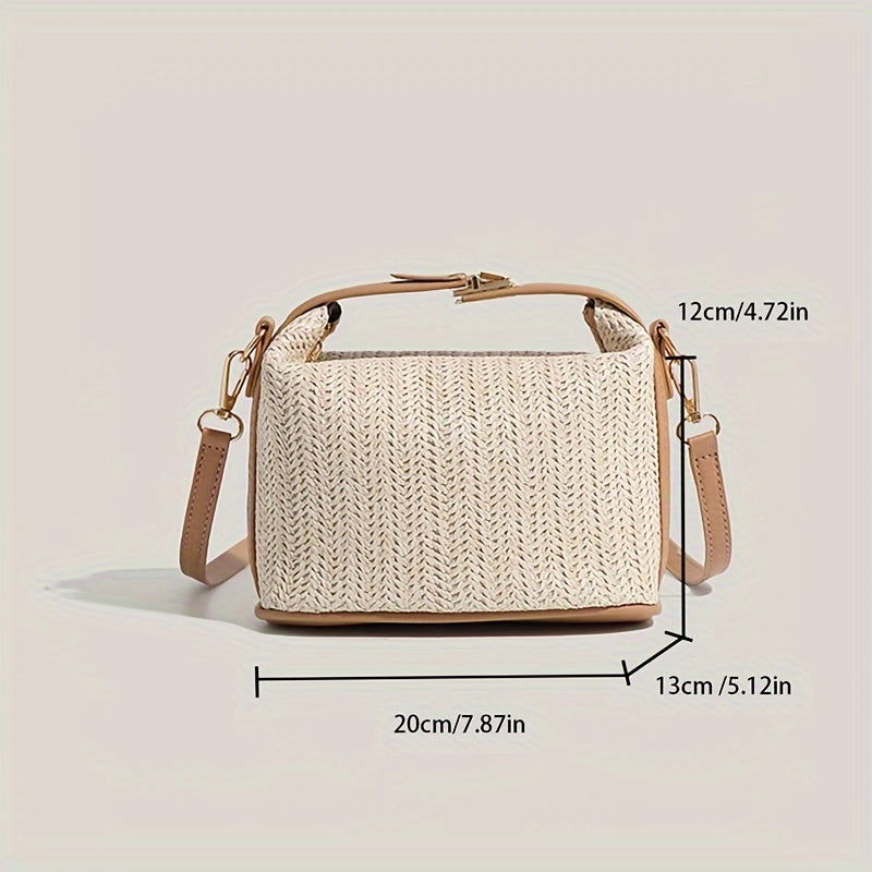 Chic Straw Woven Crossbody Bag for Women - Graceland Home and Living -