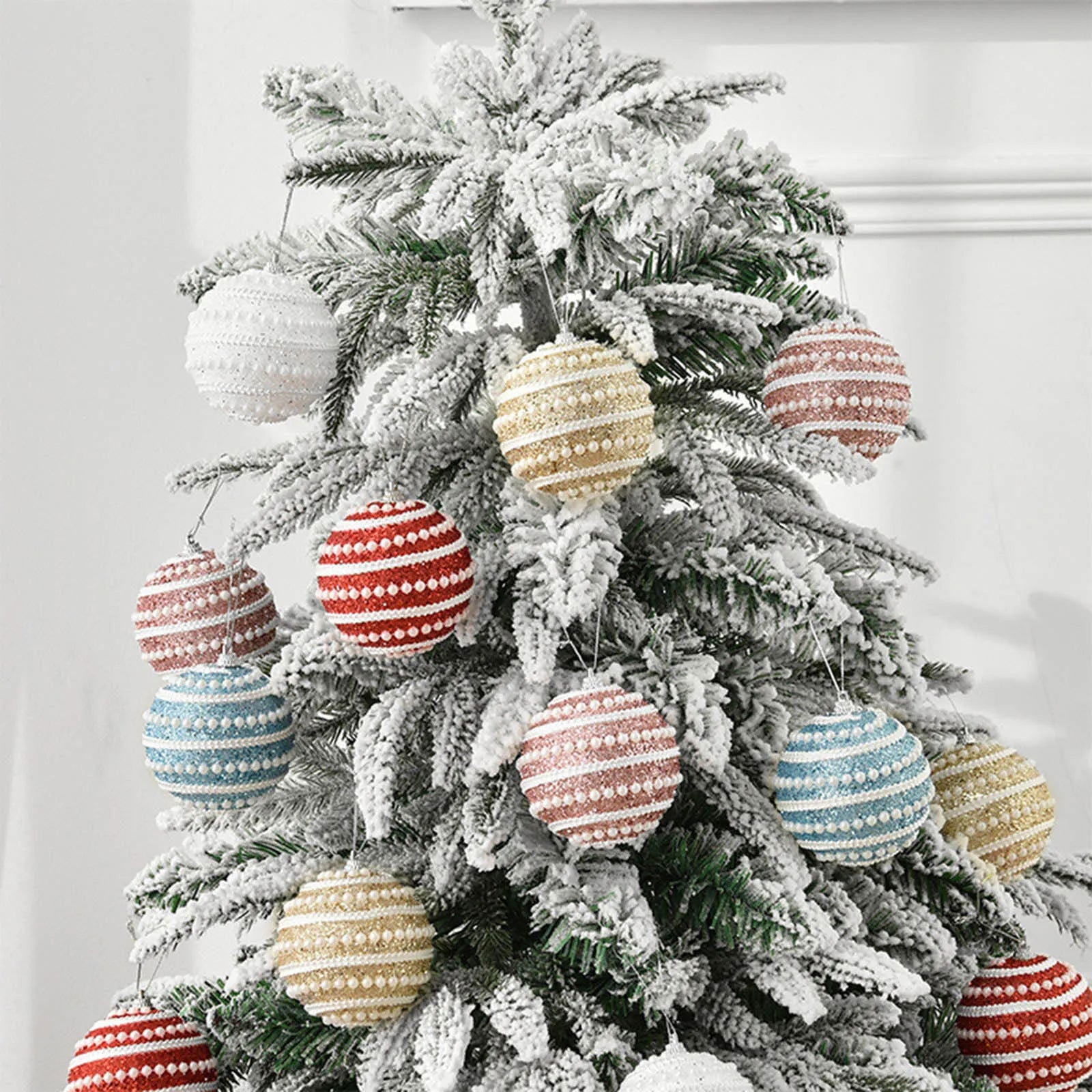 Christmas Decorative Foam Ball Spherical Christmas Tree Pendant - Graceland Home and Living -