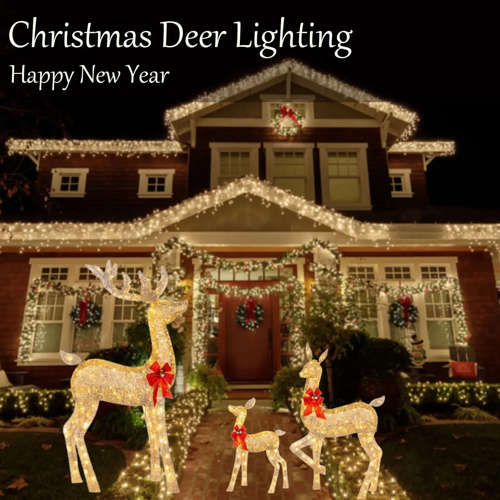 Christmas Deer Lighting - Graceland Home and Living -