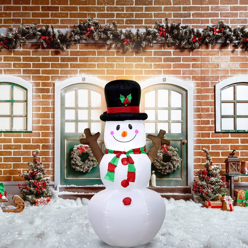 Christmas Inflatable Illuminated Snowman Ornament with LED Light - Graceland Home and Living -