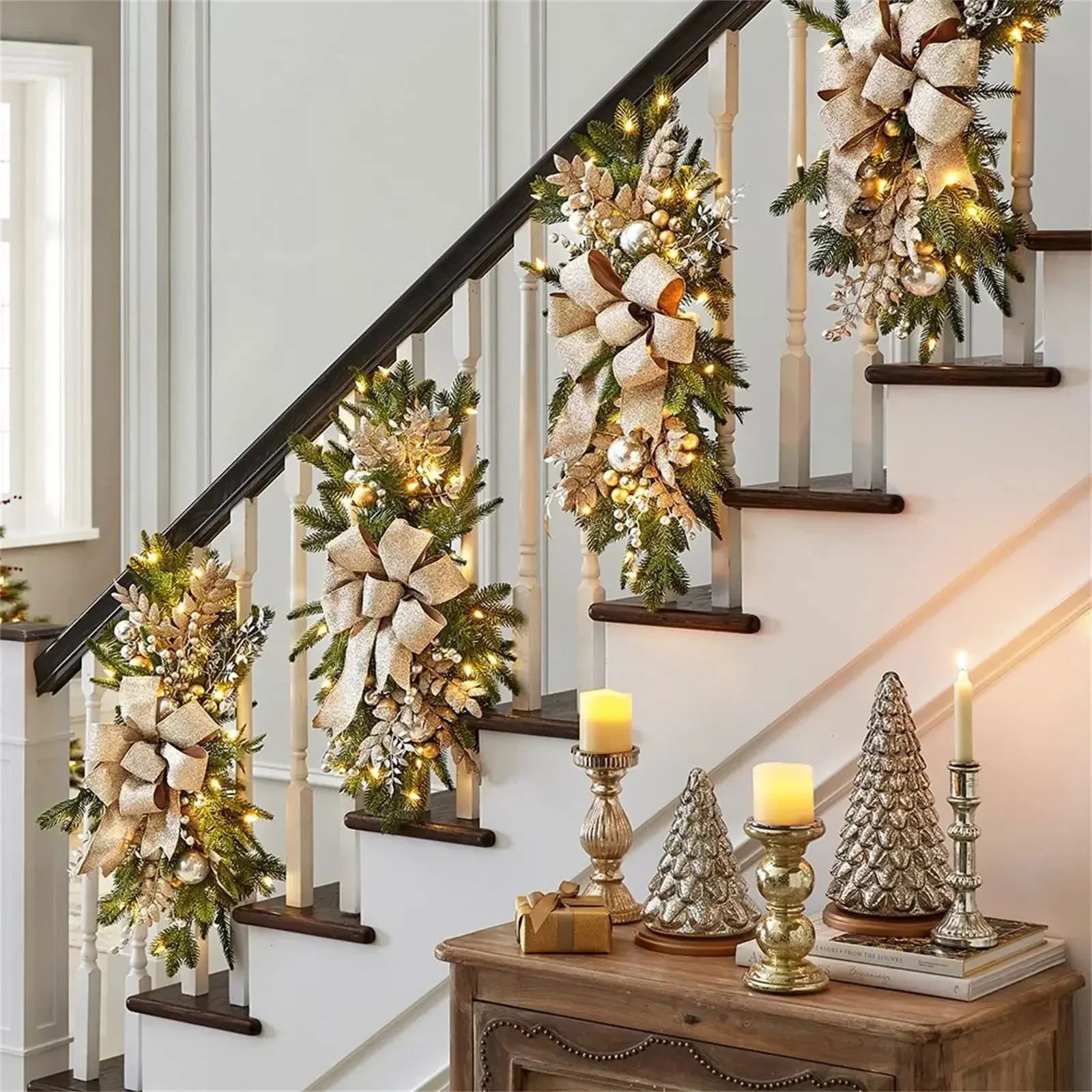 Christmas Staircase Décor - Graceland Home and Living -