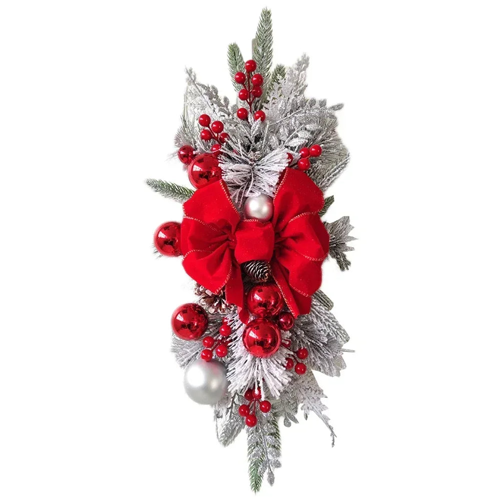 Christmas Swag Wreath Pendants with LED Lights, for Staircase décor - Graceland Home and Living -