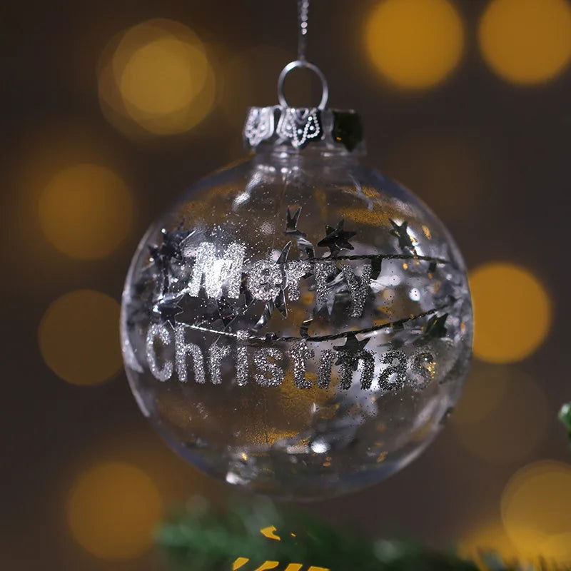 Christmas Tree Transparent Plastic Crystal Ball - Graceland Home and Living -