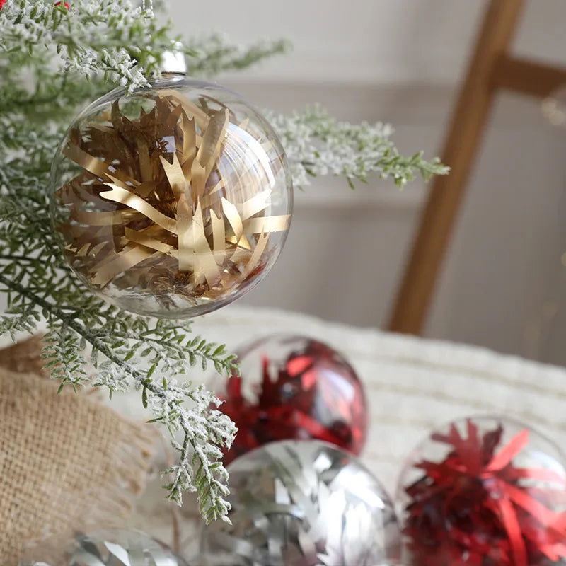 Christmas Tree Transparent Plastic Crystal Ball - Graceland Home and Living -