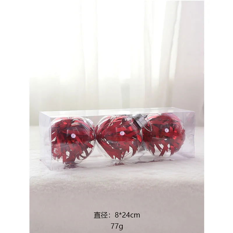 Christmas Tree Transparent Plastic Crystal Ball - Graceland Home and Living -