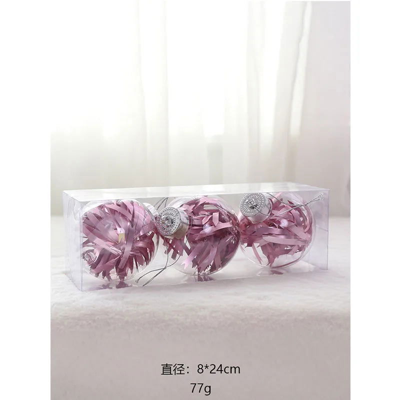 Christmas Tree Transparent Plastic Crystal Ball - Graceland Home and Living -