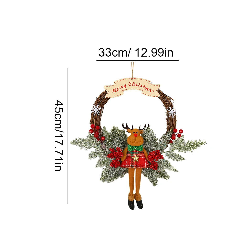 Christmas Tree Wreath Red Berry and Cardinal Bird Christmas Decoration - Graceland Home and Living -