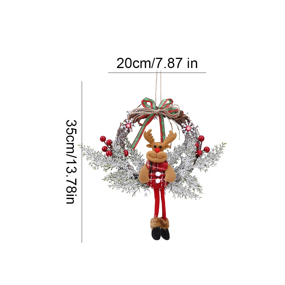 Christmas Tree Wreath Red Berry and Cardinal Bird Christmas Decoration - Graceland Home and Living -