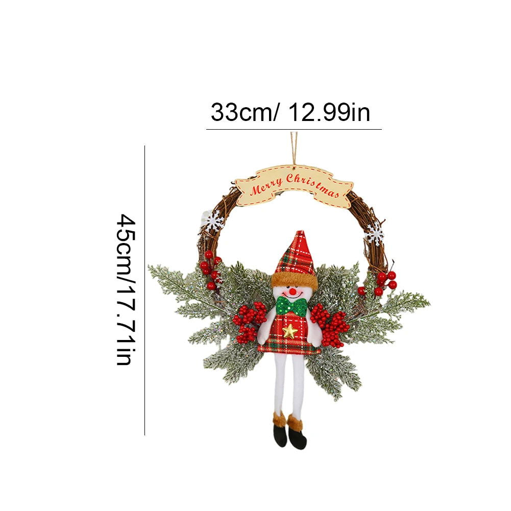 Christmas Tree Wreath Red Berry and Cardinal Bird Christmas Decoration - Graceland Home and Living -