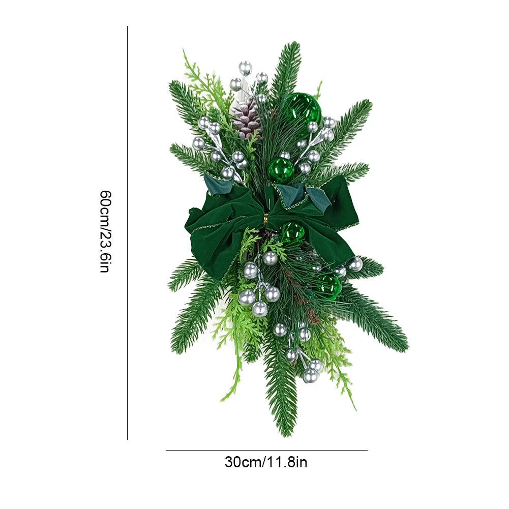 Christmas Tree Wreath Red Berry and Cardinal Bird Christmas Decoration - Graceland Home and Living -