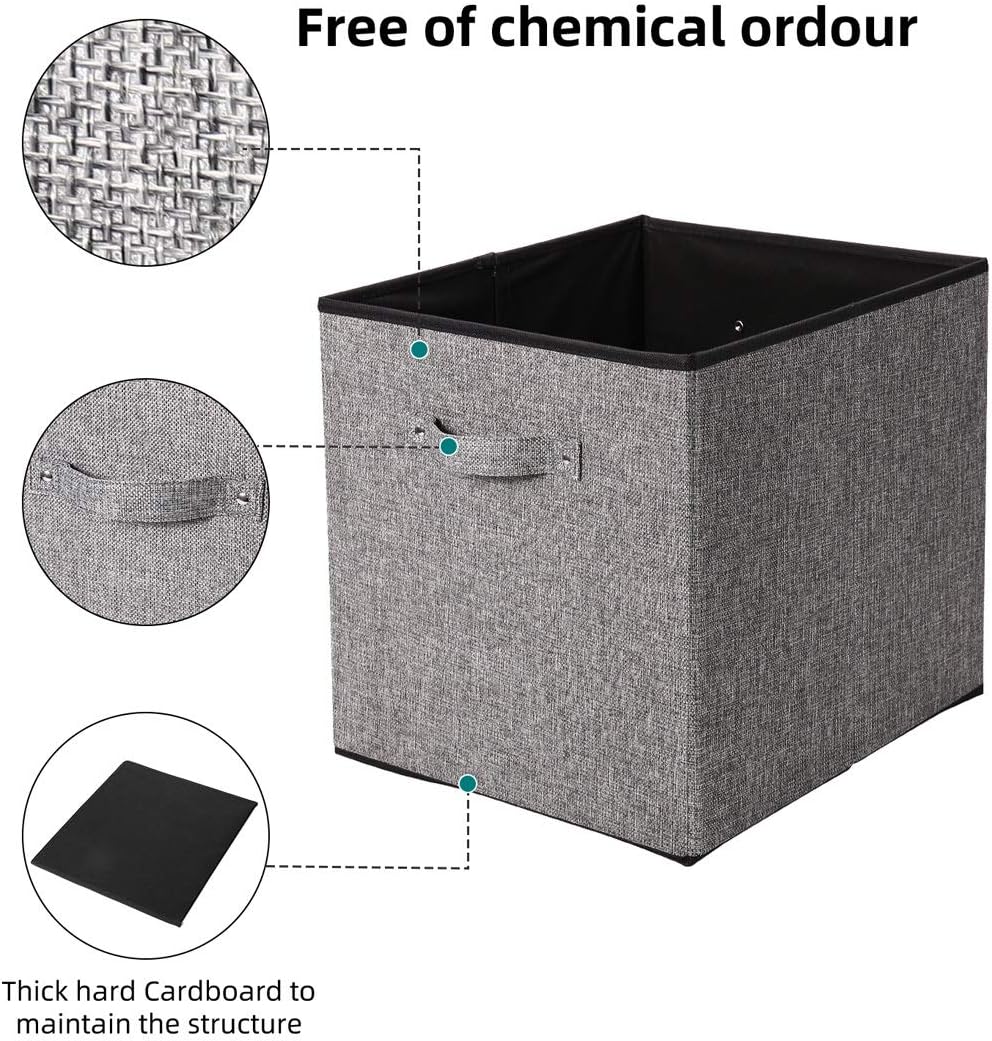 Cube Storage Bins Foldable Fabric Storage Boxes Organizer for Shelves - Graceland Home and Living -