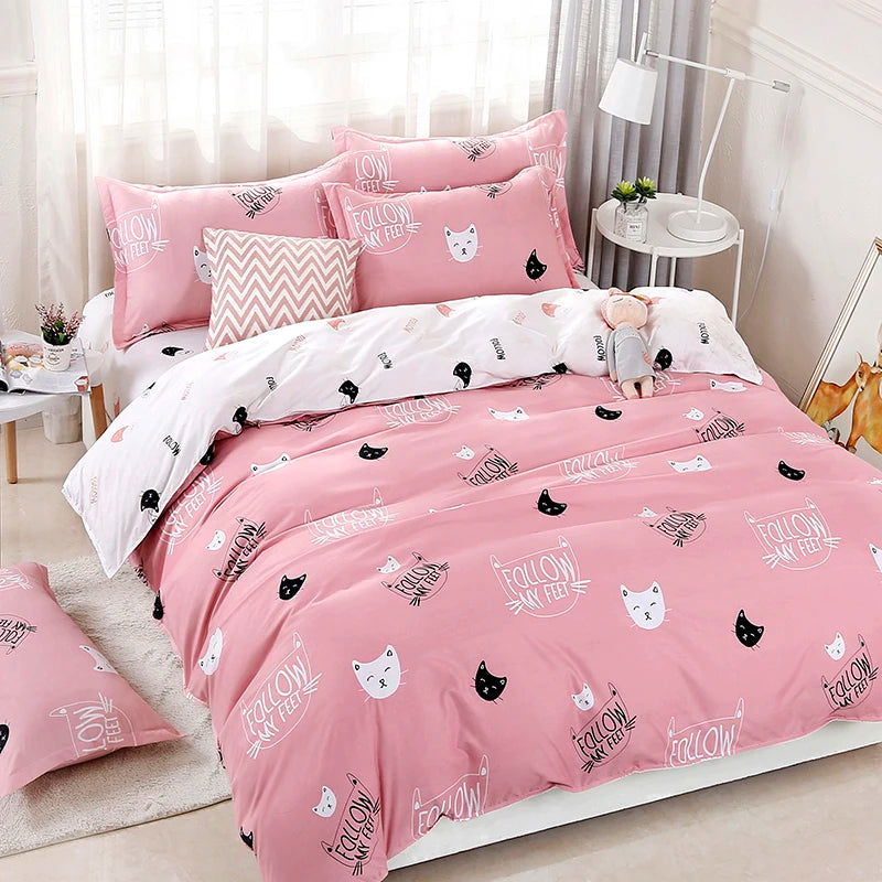 Cute Duvet Cover Pillow Case Bed Sheet - Graceland Home and Living -