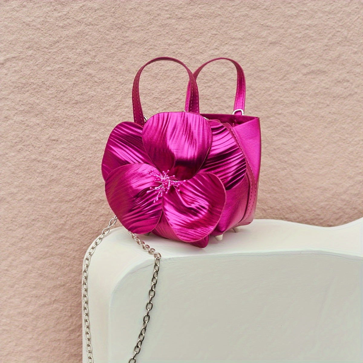 Elegant Golden Tea Flower Bucket Bag - Graceland Home and Living -