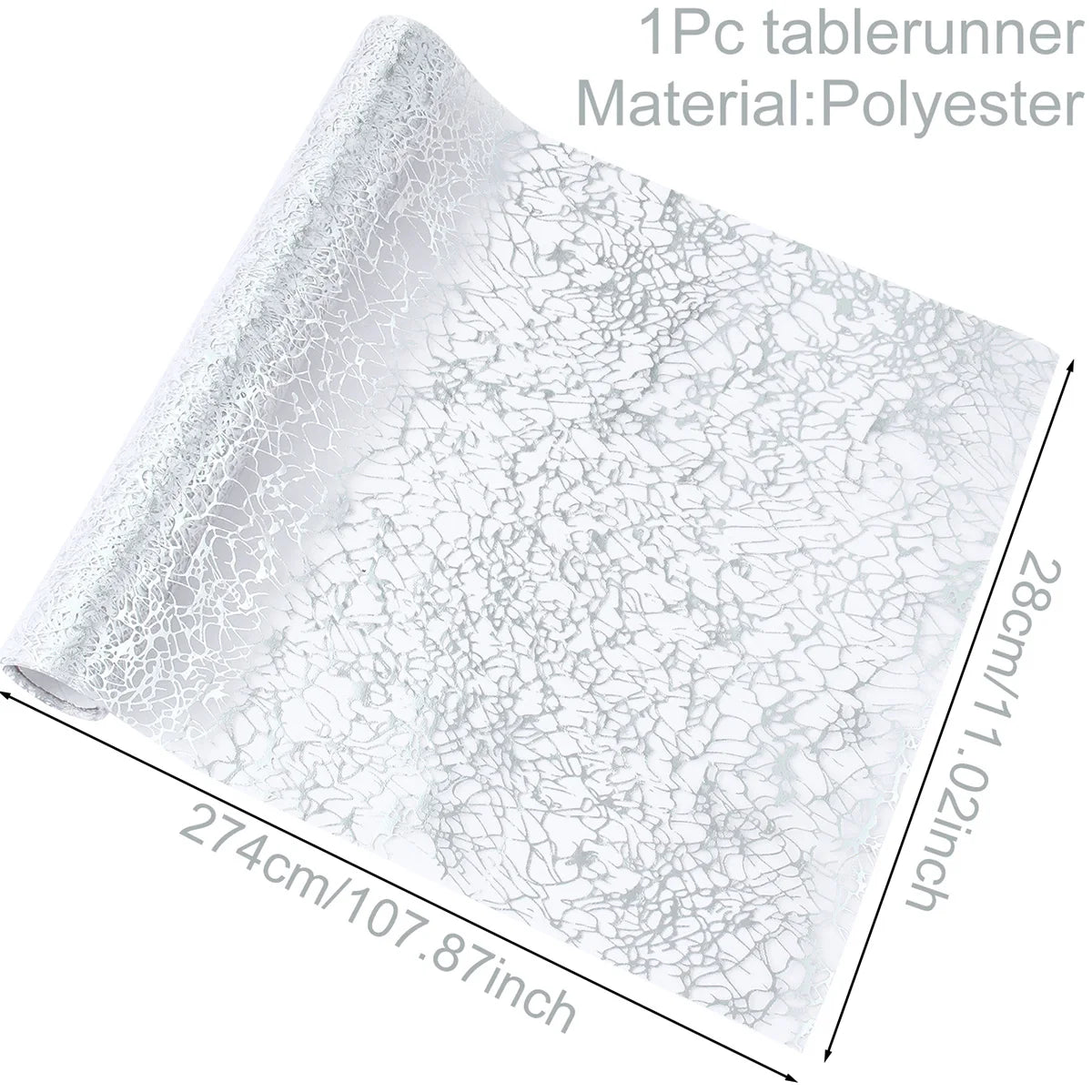 Gold/Silver Glitter Metallic Gold Thin Table Runners - Graceland Home and Living -