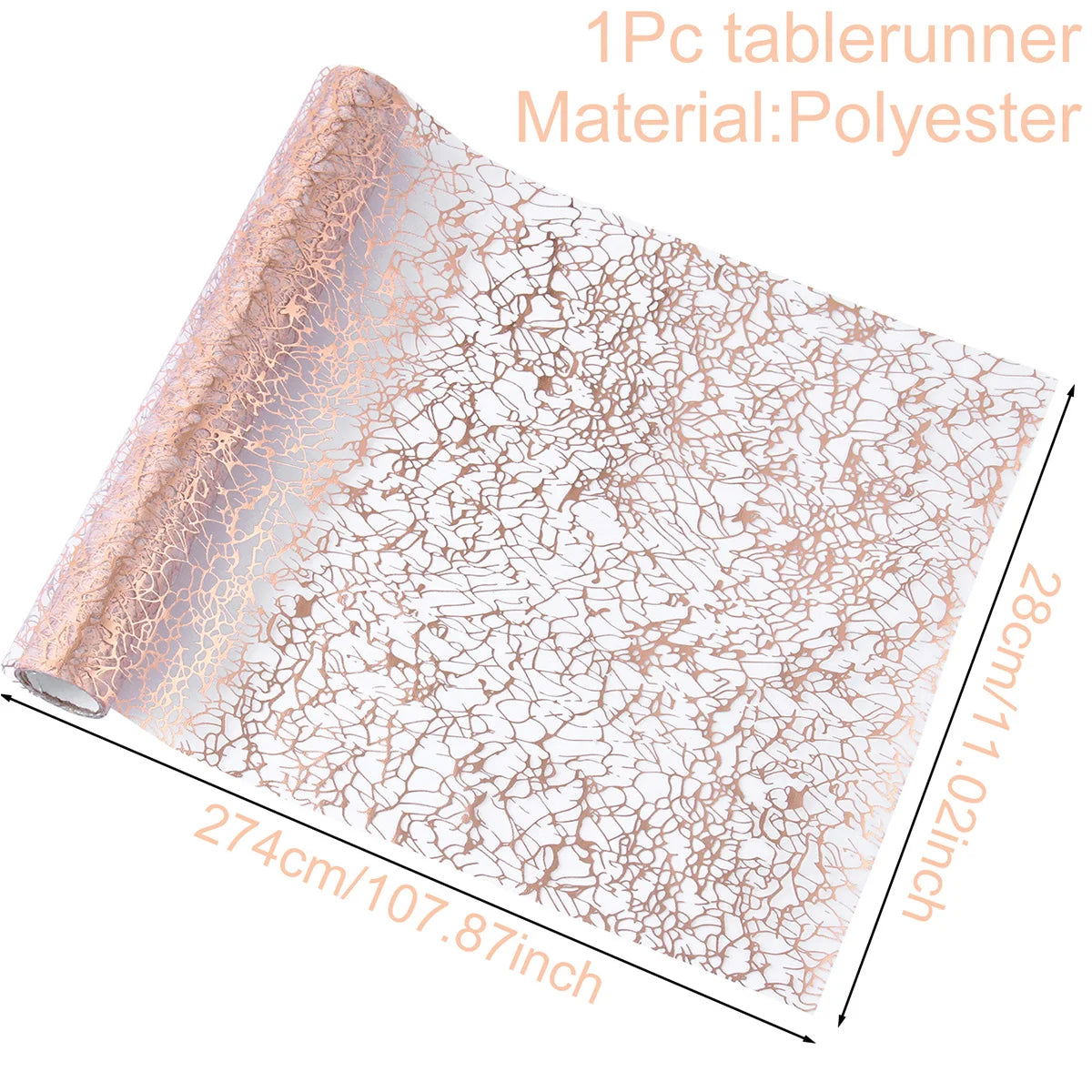 Gold/Silver Glitter Metallic Gold Thin Table Runners - Graceland Home and Living -