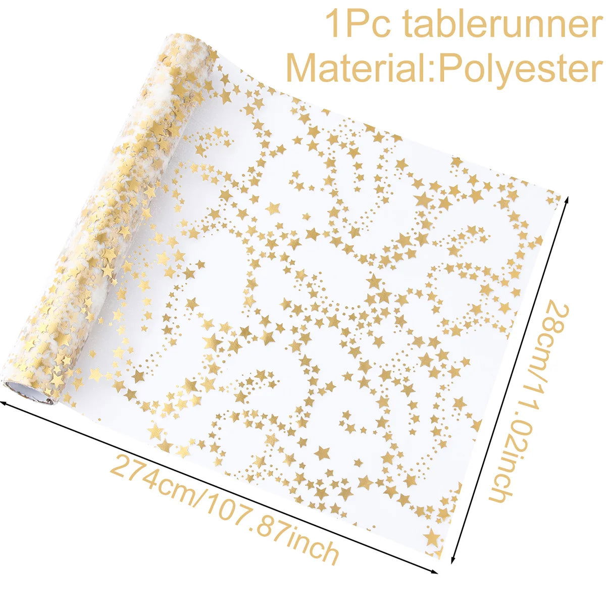 Gold/Silver Glitter Metallic Gold Thin Table Runners - Graceland Home and Living -