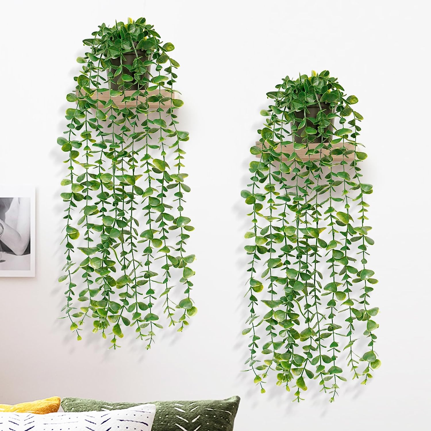 Graceland 2 Pack Artificial Hanging Potted Plants Wall Decor - Graceland Home and Living -