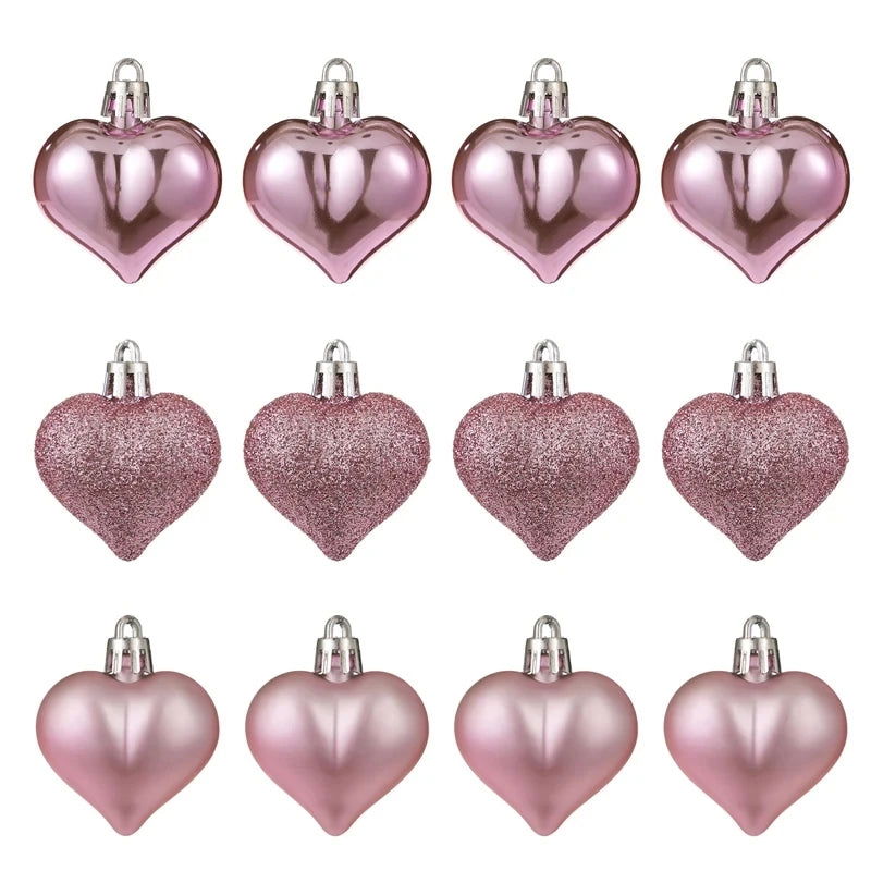 Heart Ball Pendant Decorations for Christmas Tree - Graceland Home and Living -