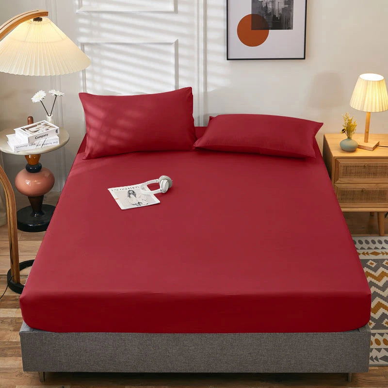 High Quality Fitted Sheet Mattress Cover With Elastic Band - Graceland Home and Living -