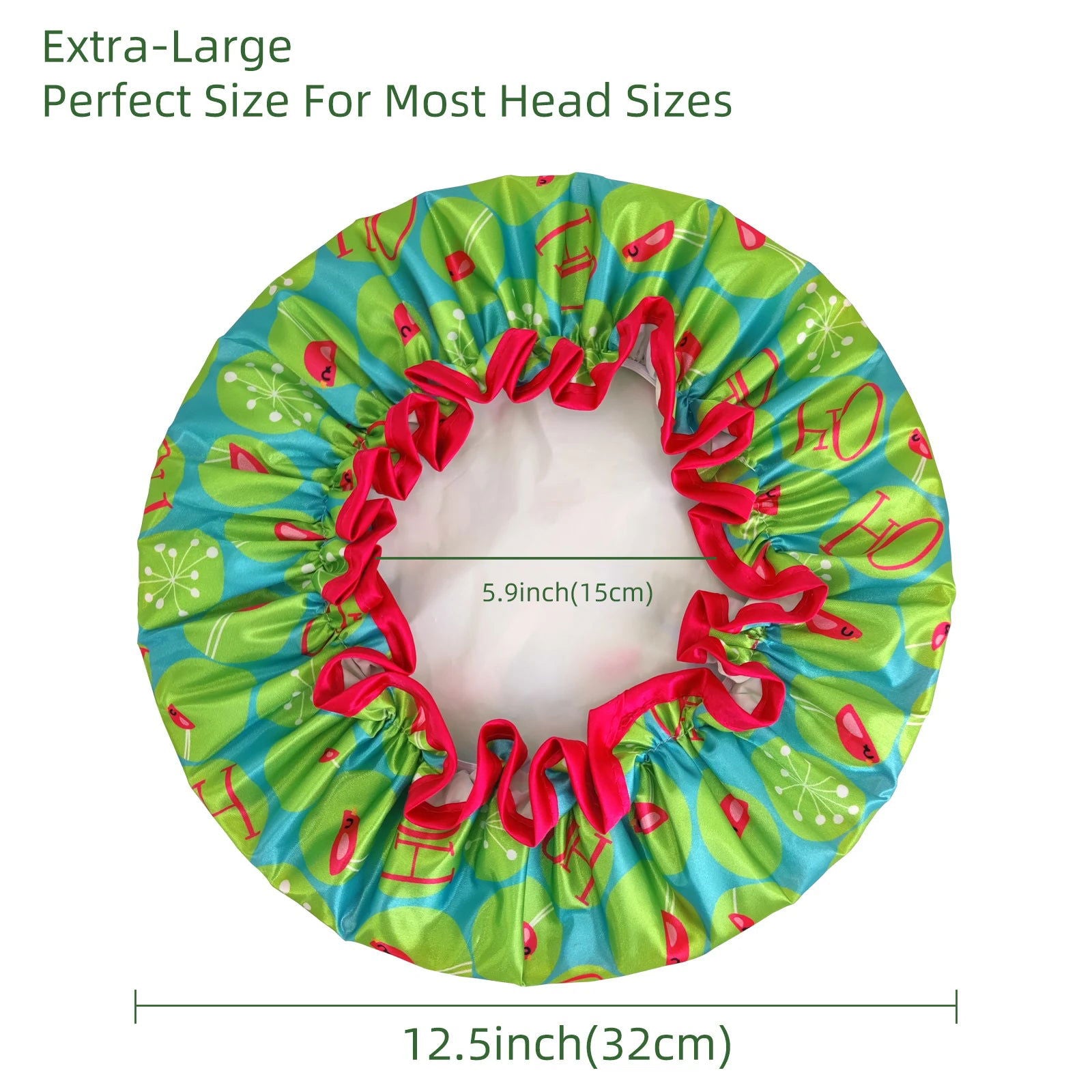 High Quality Polyester Satin Double Layers Shower Caps for Women Reusable - Graceland Home and Living -