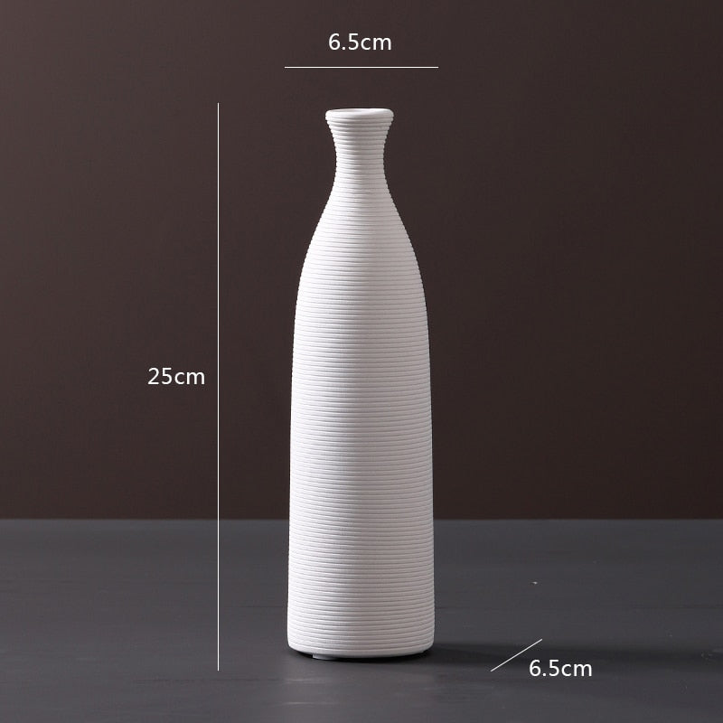 Japanese Style Ceramic Vase. For Modern Home Decoration - Graceland Home and Living -
