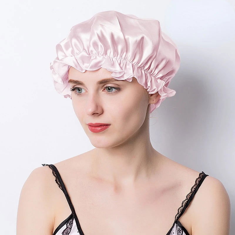 Large Silk Sleeping Cap For Women Hair Bonnets Head Cover - Graceland Home and Living -