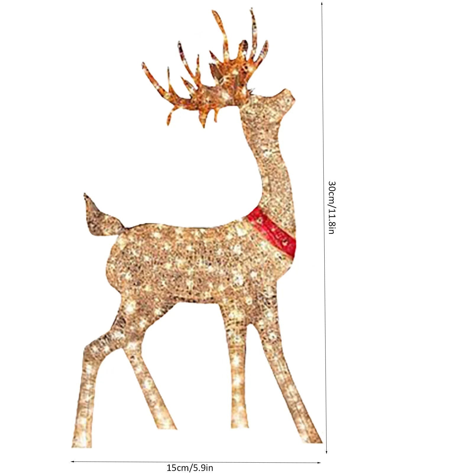 Lighted Christmas Decoration Deer - Graceland Home and Living -