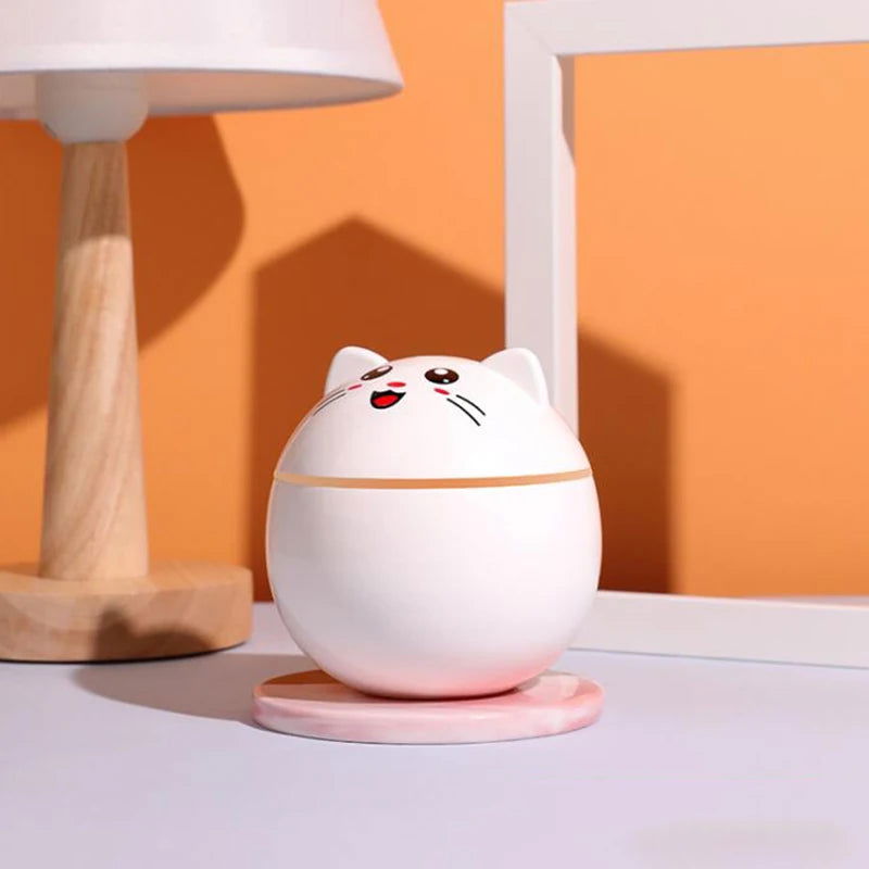 Mini Air Humidifier with Colorful Night Cat - Graceland Home and Living -