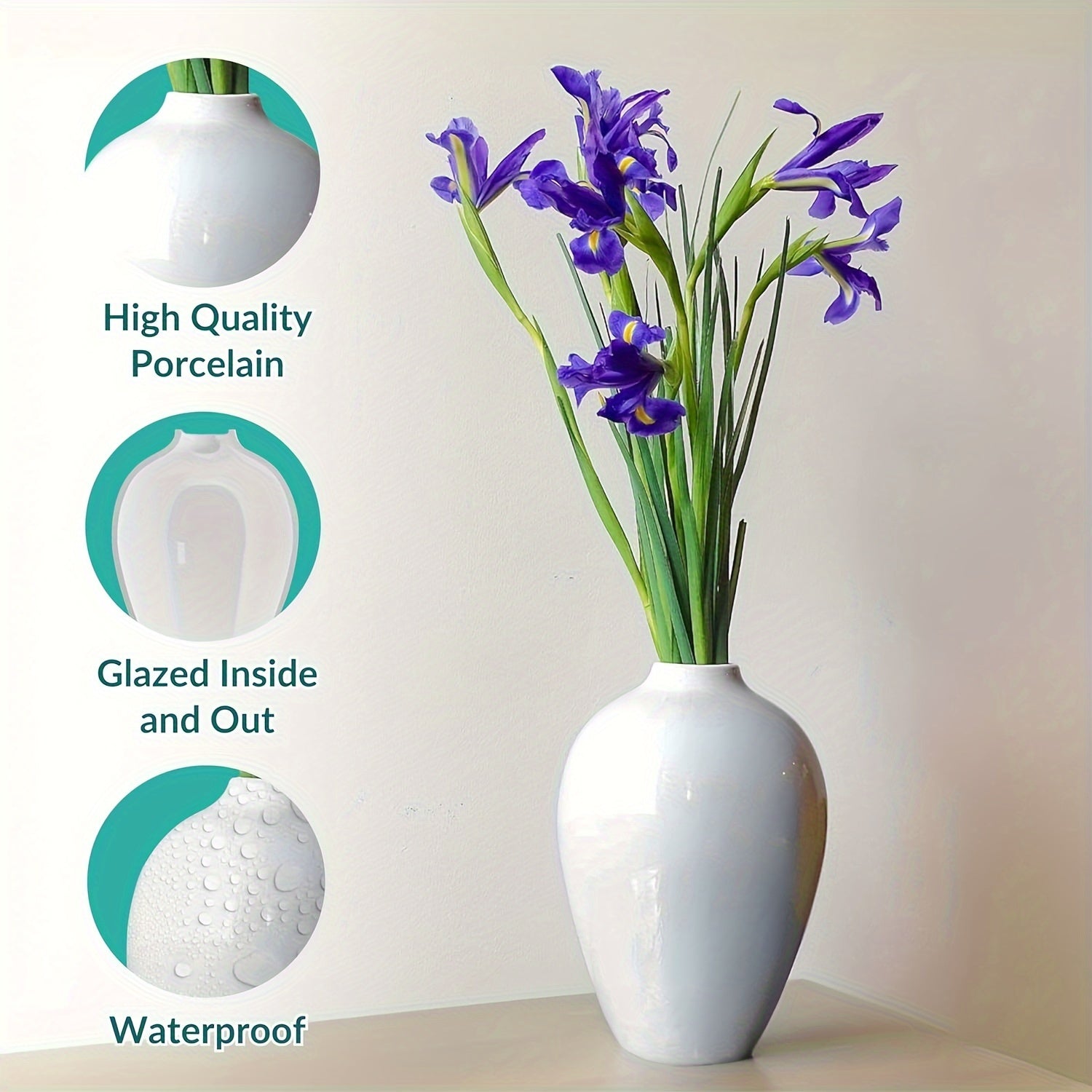 Modern 10-Inch Ceramic Vase - Graceland Home and Living -
