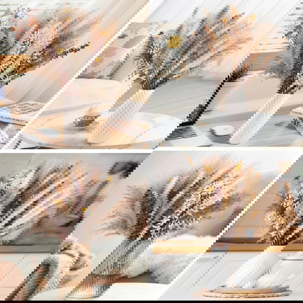 Natural Pampas Dried Flowers. Floral Bouquet For Home Vase Decoration - Graceland Home and Living -