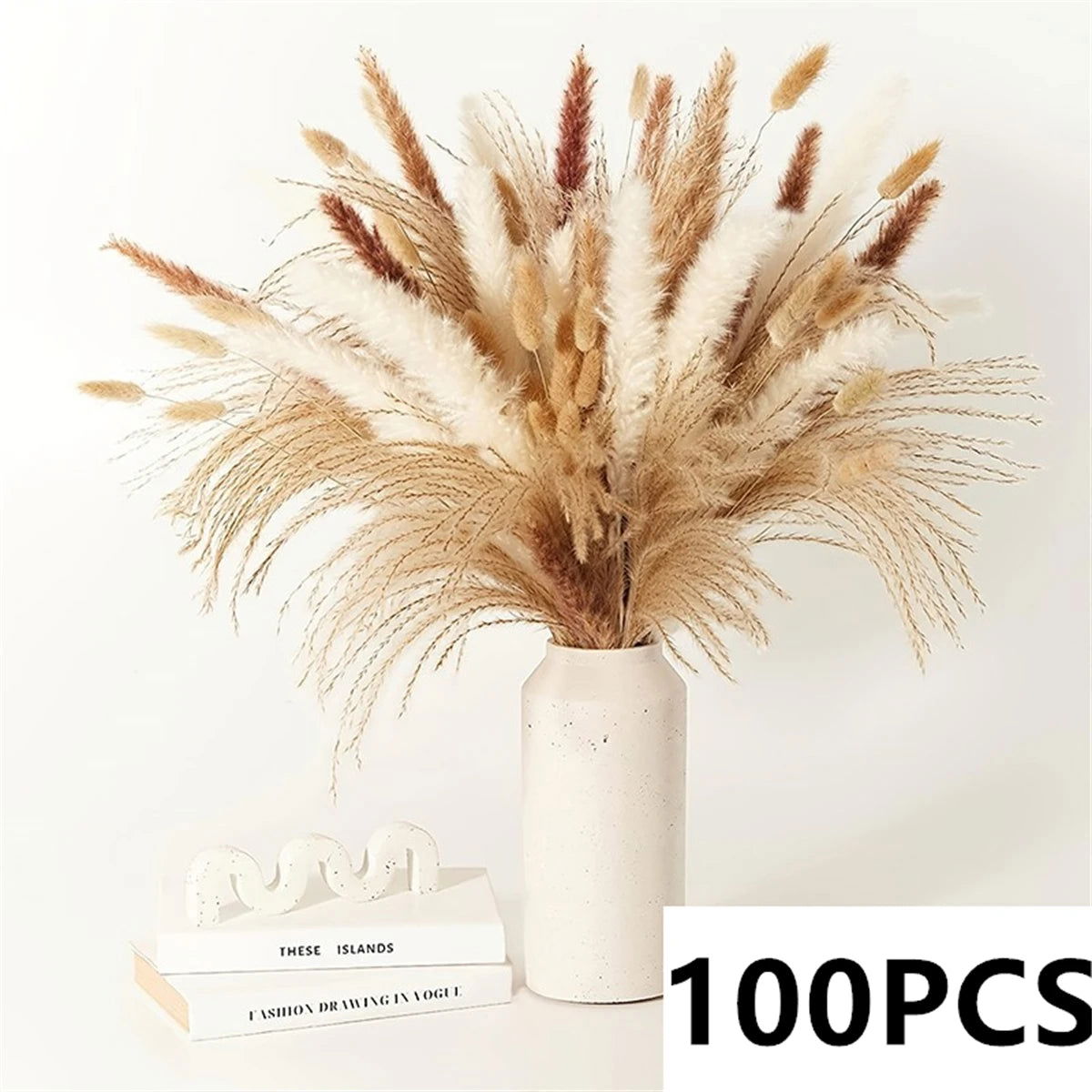 Natural Pampas Dried Flowers. Floral Bouquet For Home Vase Decoration - Graceland Home and Living -