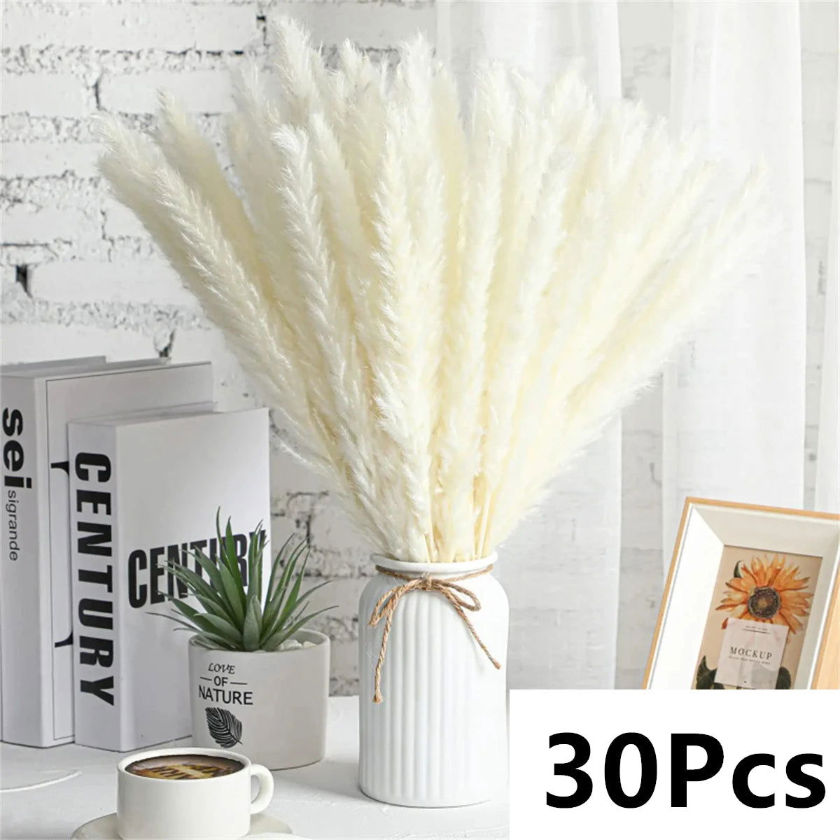 Natural Pampas Dried Flowers. Floral Bouquet For Home Vase Decoration - Graceland Home and Living -