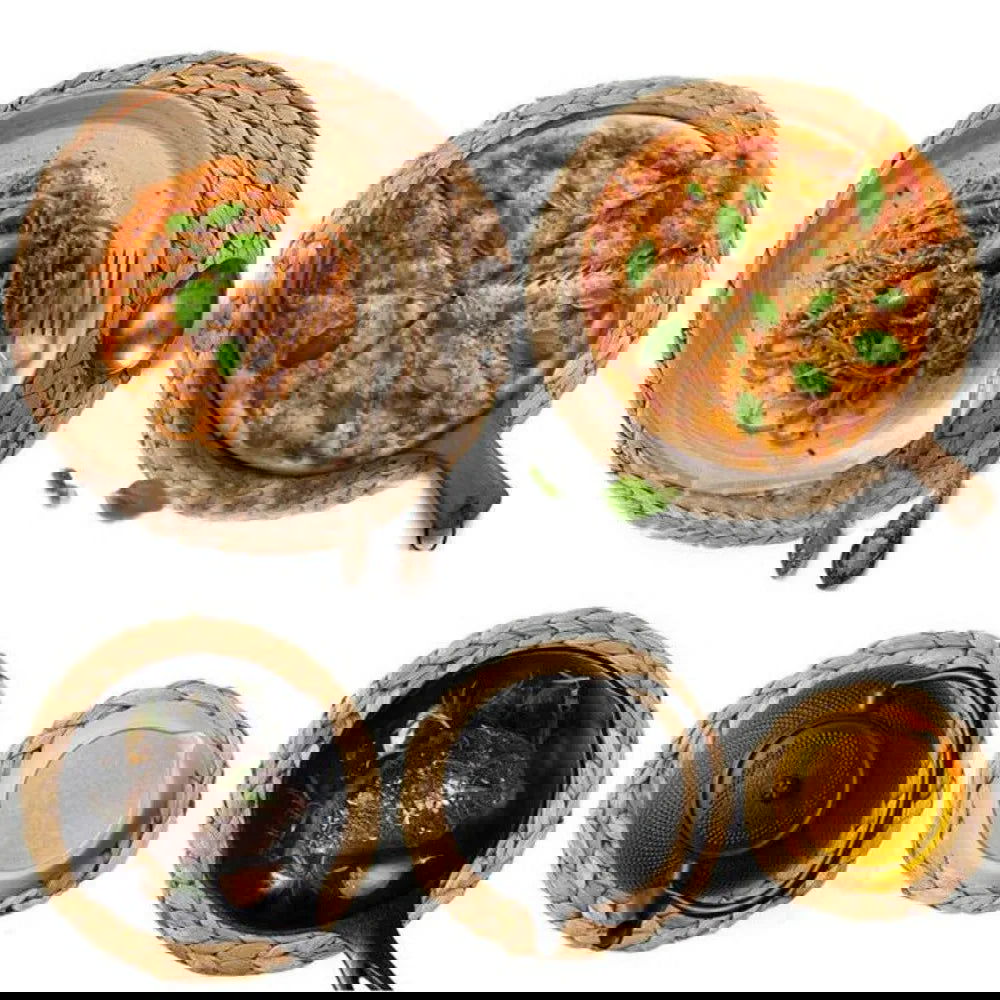 Natural Straw Weave Rattan Round Placemats - Graceland Home and Living -