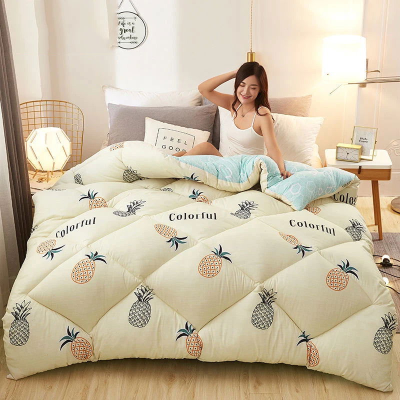 Nordic Winter Warm Quilt Thick Fluffy Cotton Quilts - Graceland Home and Living -