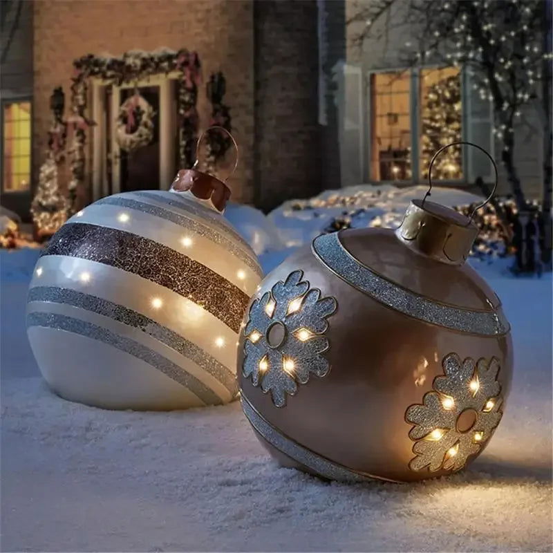 Outdoor Christmas Inflatable Decorated Ball 60cm PVC Giant Big - Graceland Home and Living -