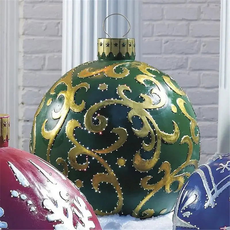 Outdoor Christmas Inflatable Decorated Ball 60cm PVC Giant Big - Graceland Home and Living -