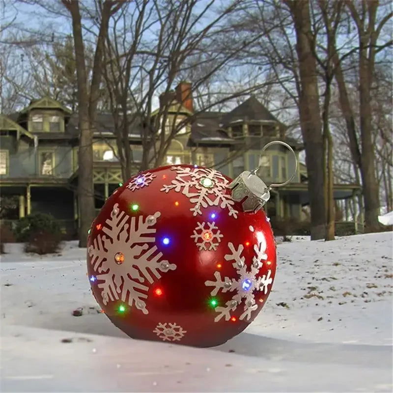 Outdoor Christmas Inflatable Decorated Ball 60cm PVC Giant Big - Graceland Home and Living -