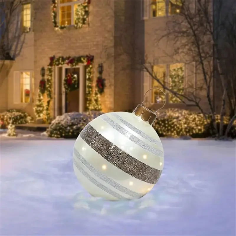 Outdoor Christmas Inflatable Decorated Ball 60cm PVC Giant Big - Graceland Home and Living -
